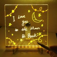 Personalisierbare LED Leuchttafel.  Inkl. 12 bunten Stiften