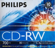 Wieder-beschreibbare CDs (CD-RW) in Jewelcase, 10er-Pack