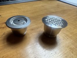 Wiederverwendbare Kaffeekapseln Edelstahl Set. Nesspresso