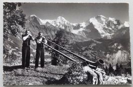 Alphornbläser im Berner Oberland, Eiger - Mönch - Jungfrau