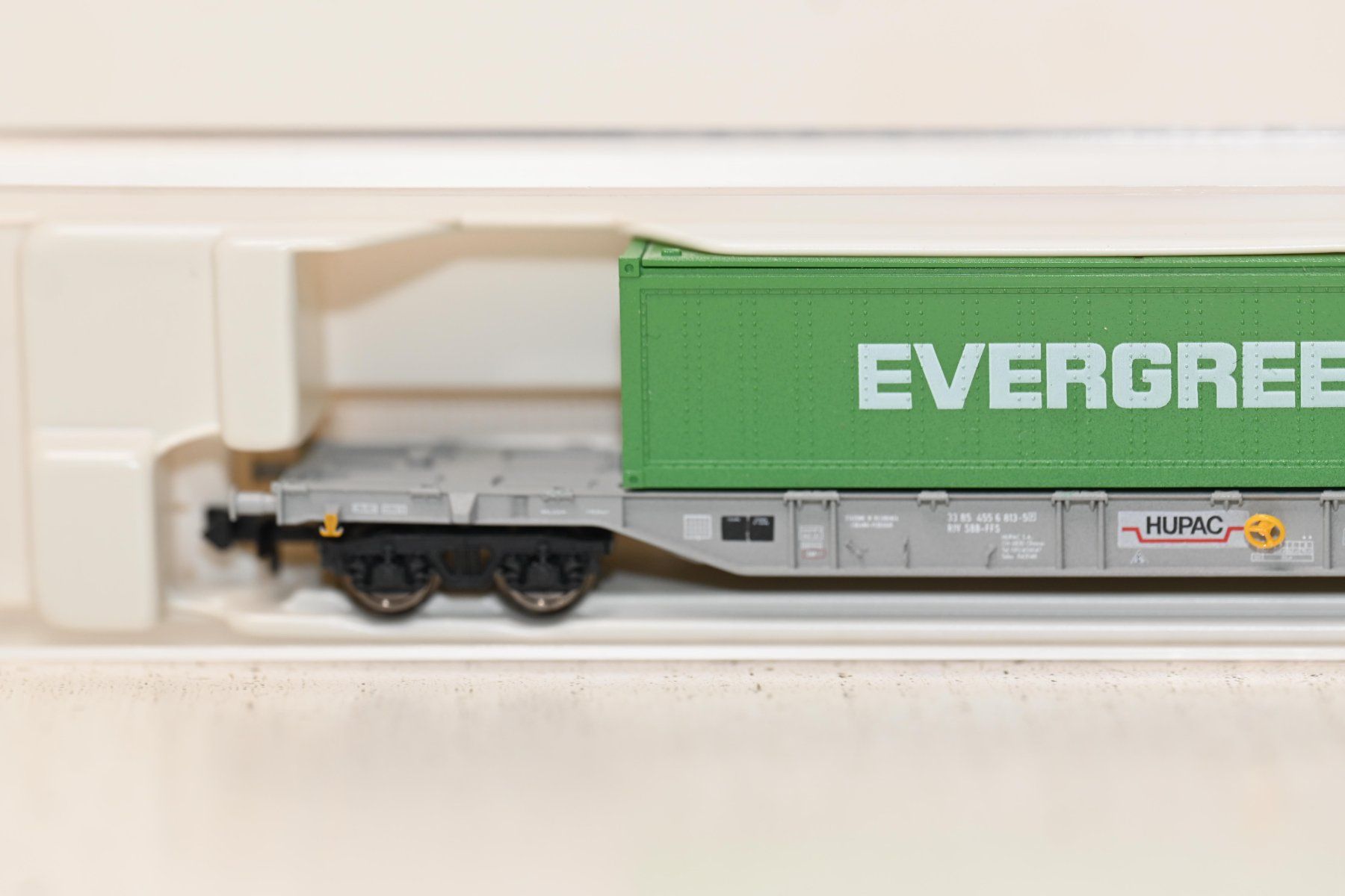 Fleischmann Trains électriques: Hupac Evergreen Containertragwagen Fleischmann Spur N – D'occasion à Laupen ZH par Zmoewe 1