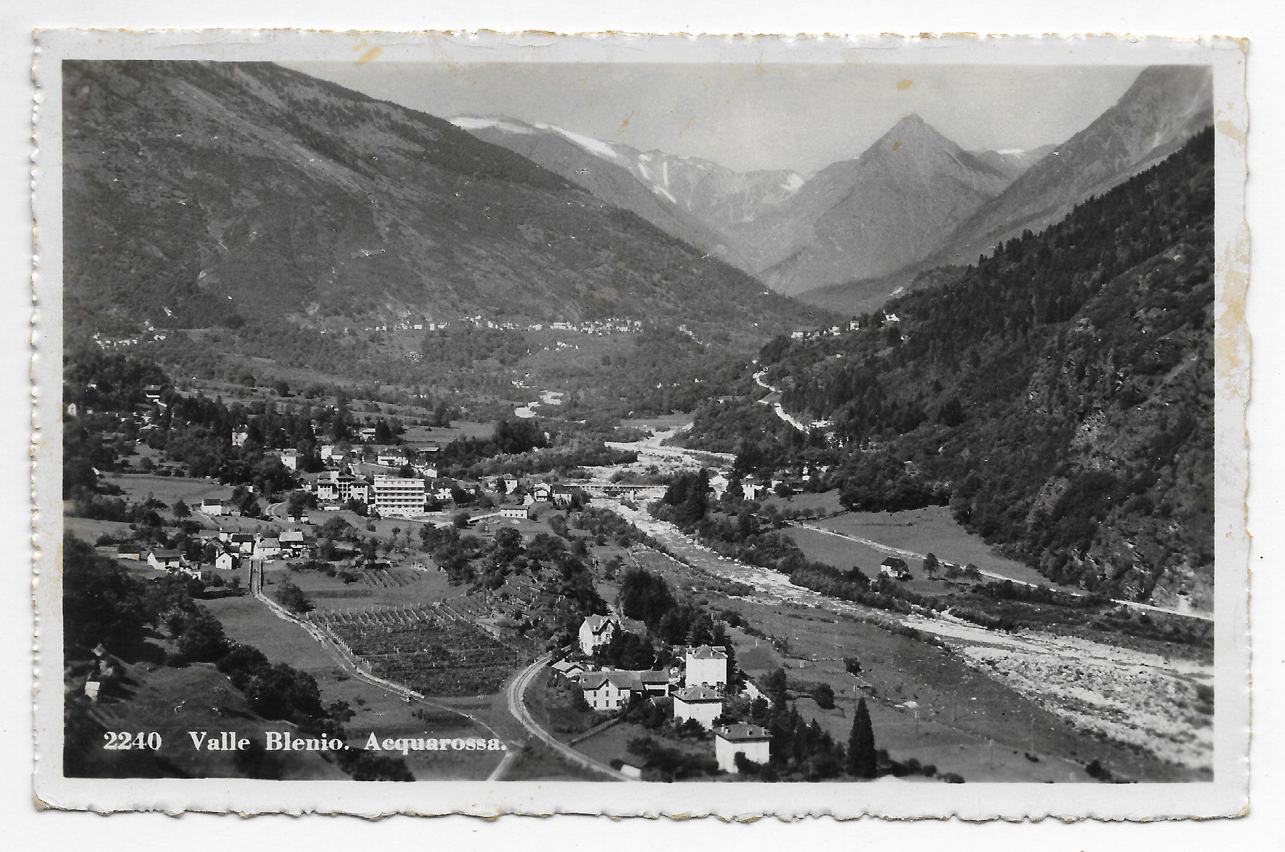 Cartoline postali: Valle Blenio, Acquarossa um 1940 – Usato da Hefenhofen venduto da Richsalz