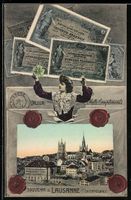 Lausanne, La Cathedrale, Geldscheine, Si