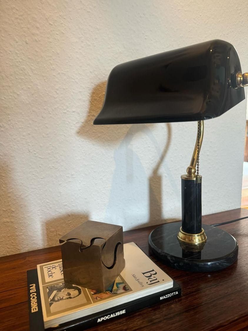 Lampade: ancienne lampe banquier – Usato da Vésenaz venduto da Angela.C3 9