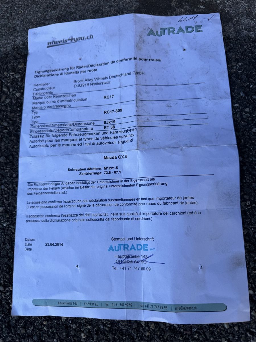 Pneumatici & Ruote complete: Mazda CX-5 19 Zoll – Usato da Mollis venduto da BSL10 5