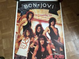 BON JOVI LITA FORD RUNAWAYS rares original Tour Poster 1988