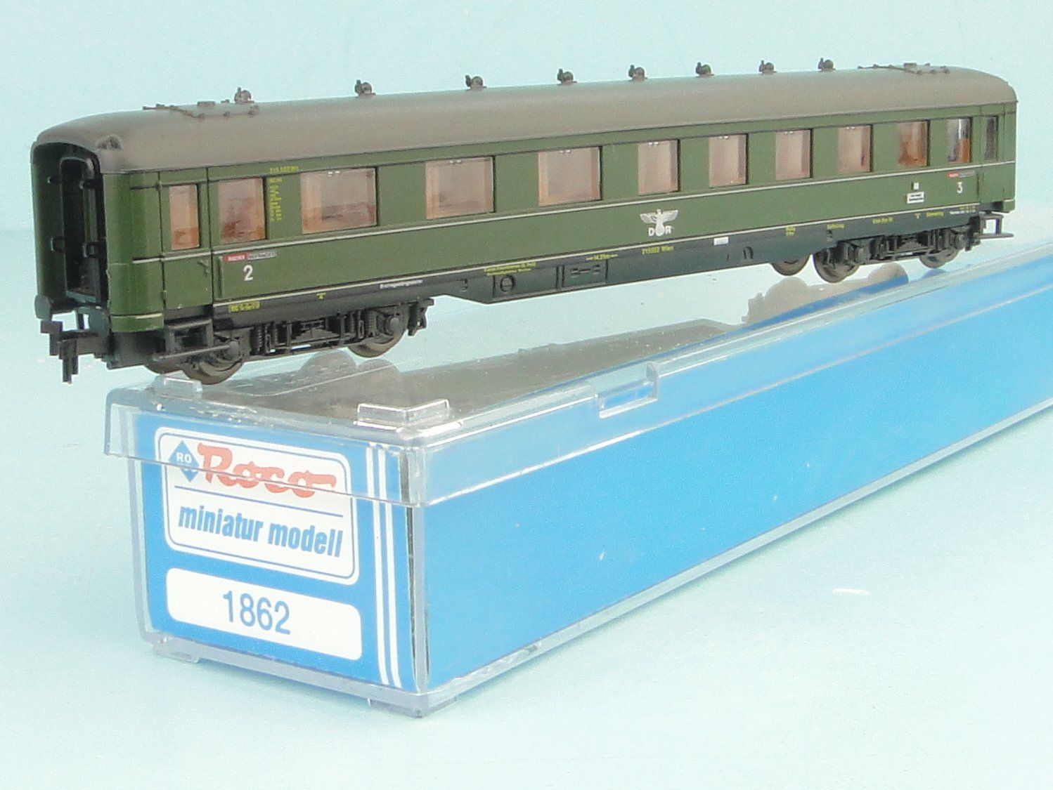 Roco Modelleisenbahnen: Roco 1862 Spur N Schürzenwagen 2/3Kl. – Gebraucht aus Bülach von Albitrain