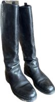 Bottes cuir noir Rossano Bisconti 40