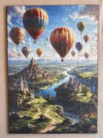 Holzpuzzle "Heissluftballons Landschaft" Gr. A3