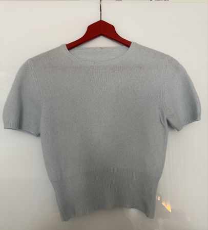 Top aus 100% Kaschmir in hellblau