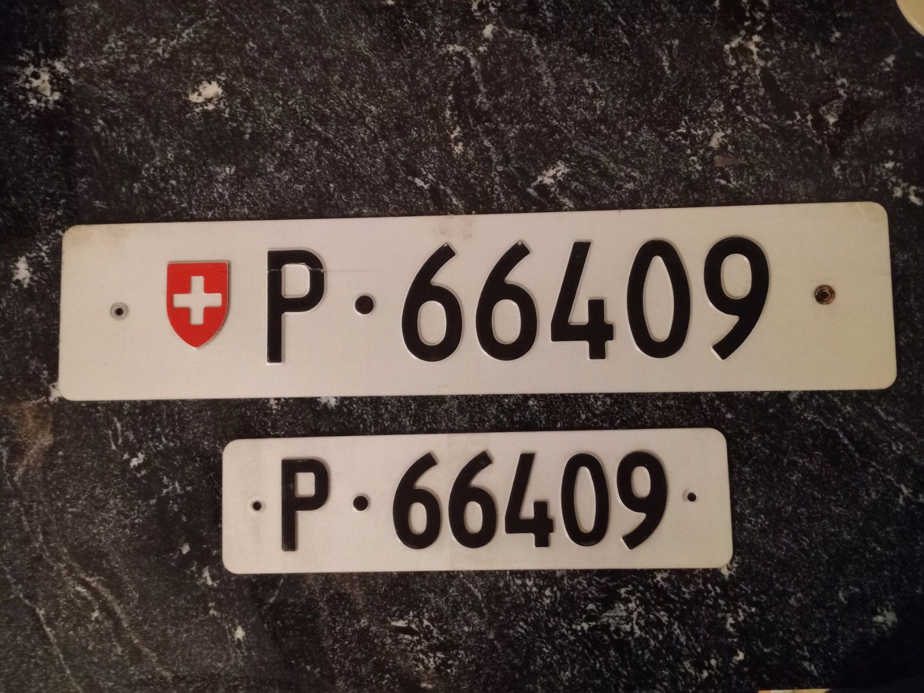 Ecriteaux: 2x Nummernschild PTT Post ausrangiert 66409 – D'occasion à Küttigen par Melisch1000