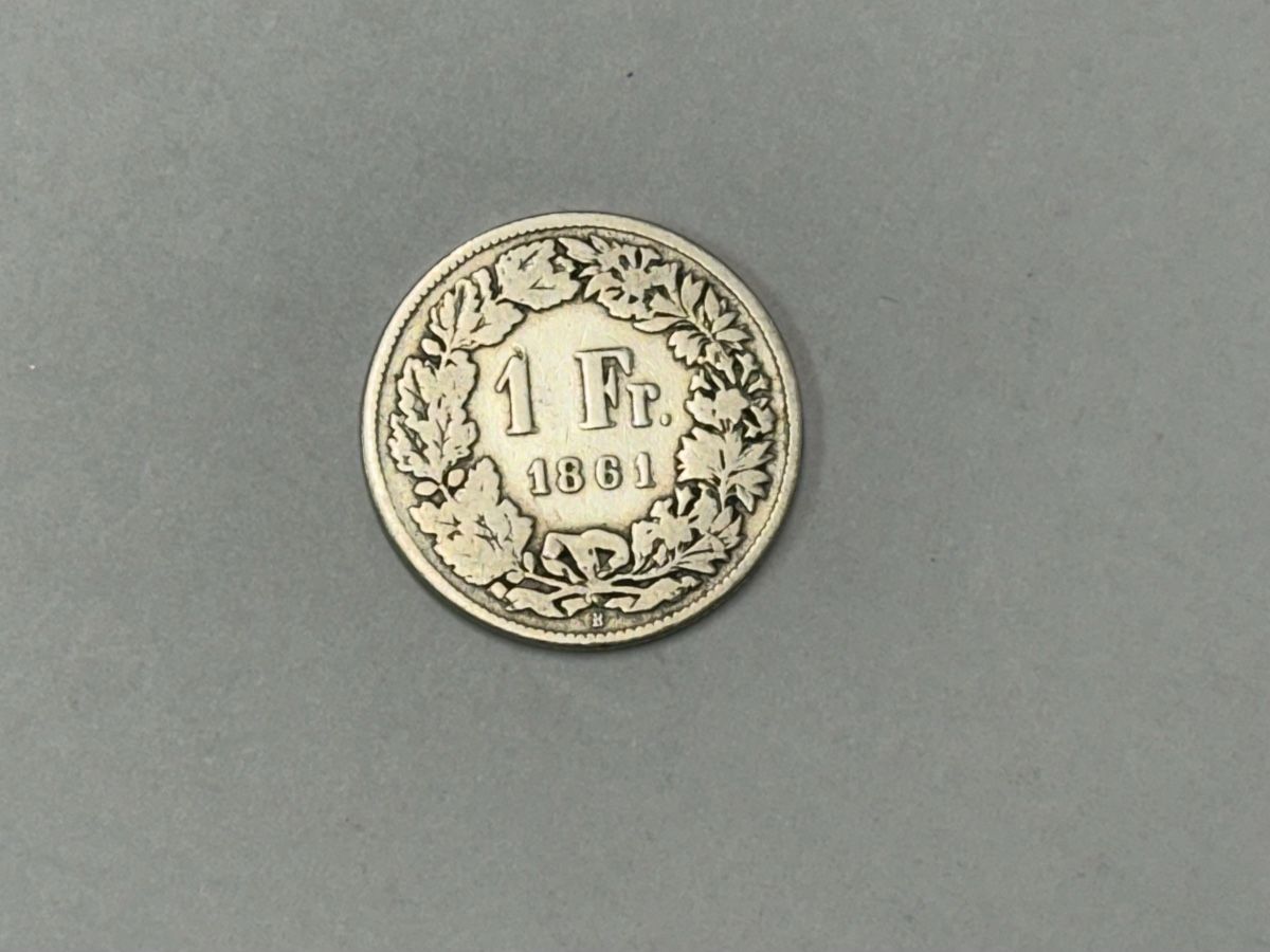 Tutti le monete: Schweiz 1 Franken 1861  – Usato da Zürich venduto da daki81