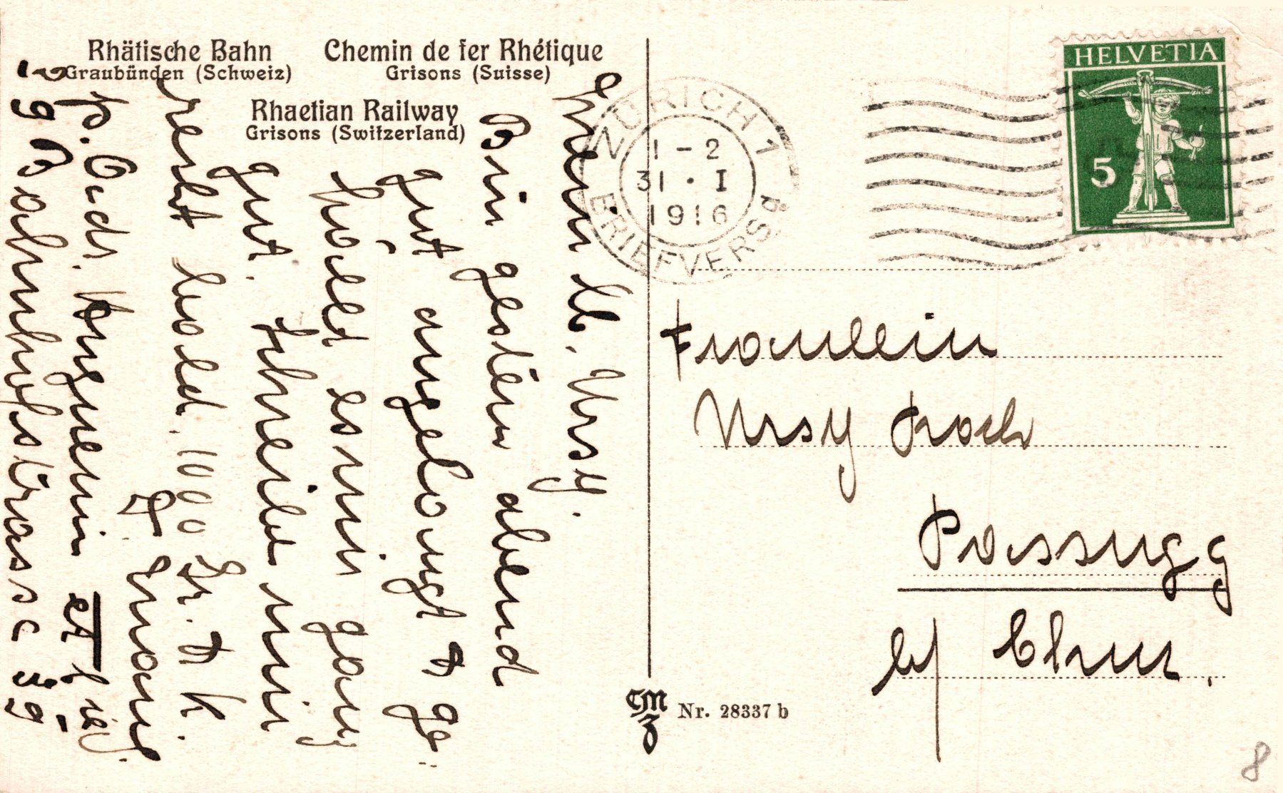 Cartoline postali: Guarda, Unteren Engadin – Usato da Bronschhofen venduto da Astore 1