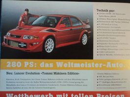 Prospekt Mitsubishi News 2000 mit Lancer Evolution , Pajero