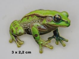 Ansteck Pin - FROSCH - Emaille - Goldfarben - 3x2,2cm