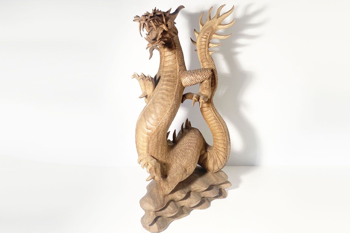 Sculture & Statue: Handgeschnitzer Holz Drache Bali 80 cm – Usato da Ballwil venduto da ClassicGallery 4