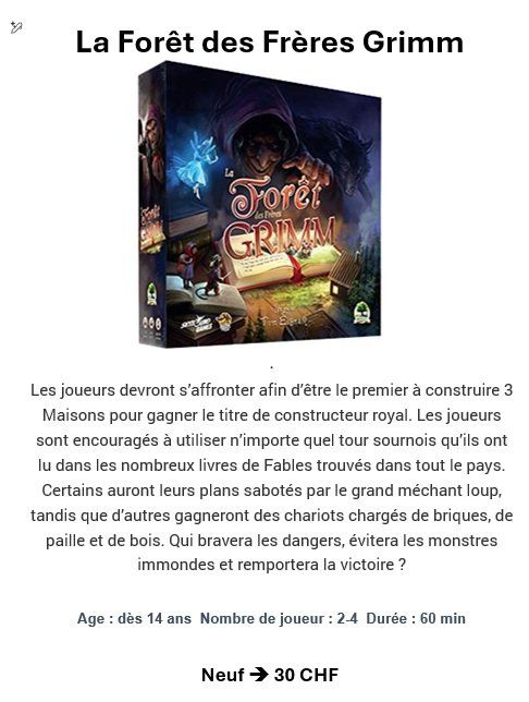 Giochi: jeux La Forêt des Frères Grimm – Nuovo (secondo la descrizione) da La Chaux-de-Fonds venduto da sky_dj9t 1