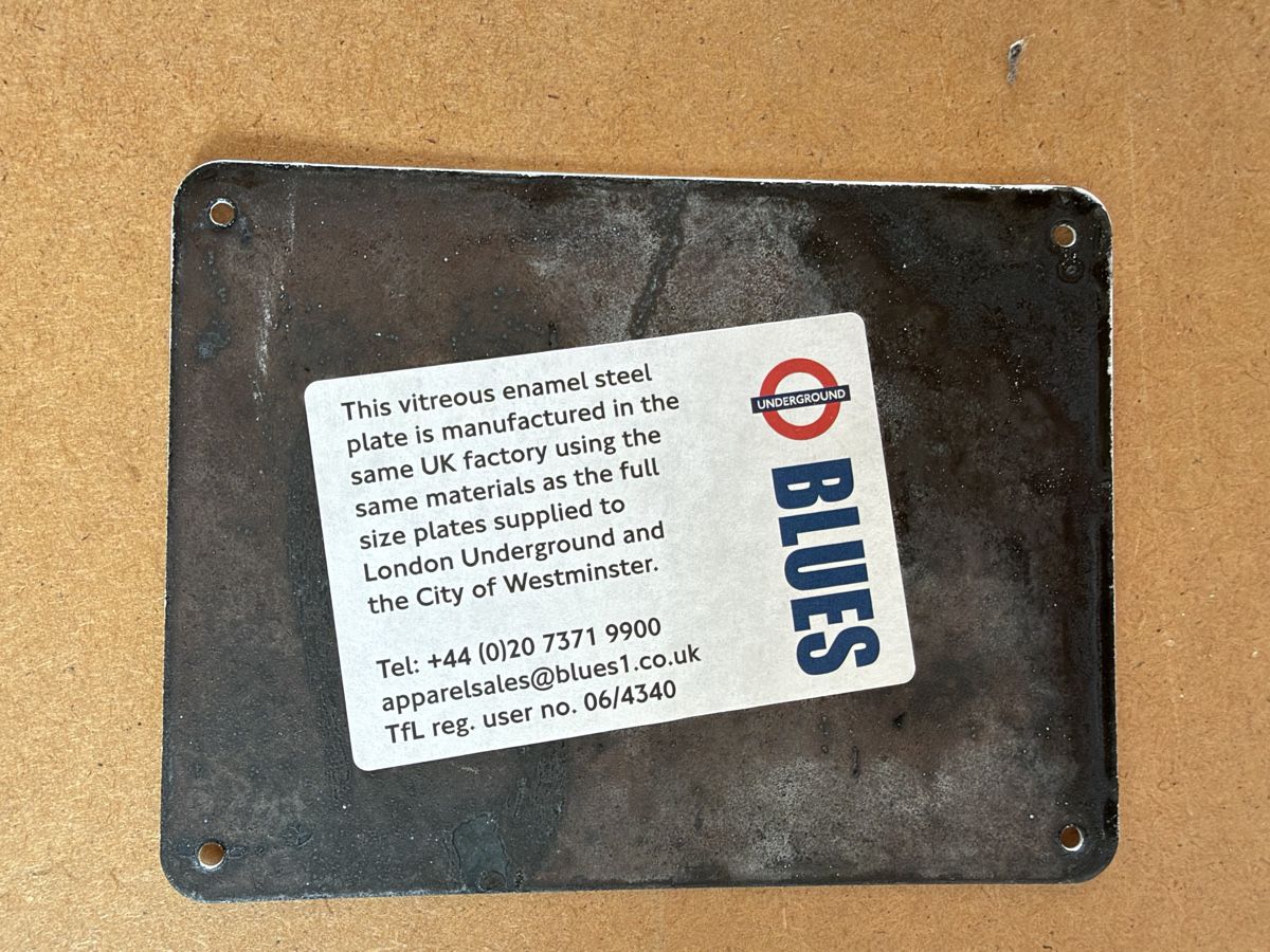 Schilder: Metallschild London Underground Emaille Design Schild – Gebraucht aus Bachenbülach von Manolo007 1