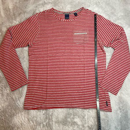 Scotch & Soda Longsleeve Shirt Rot Grau Streifen Gr. L