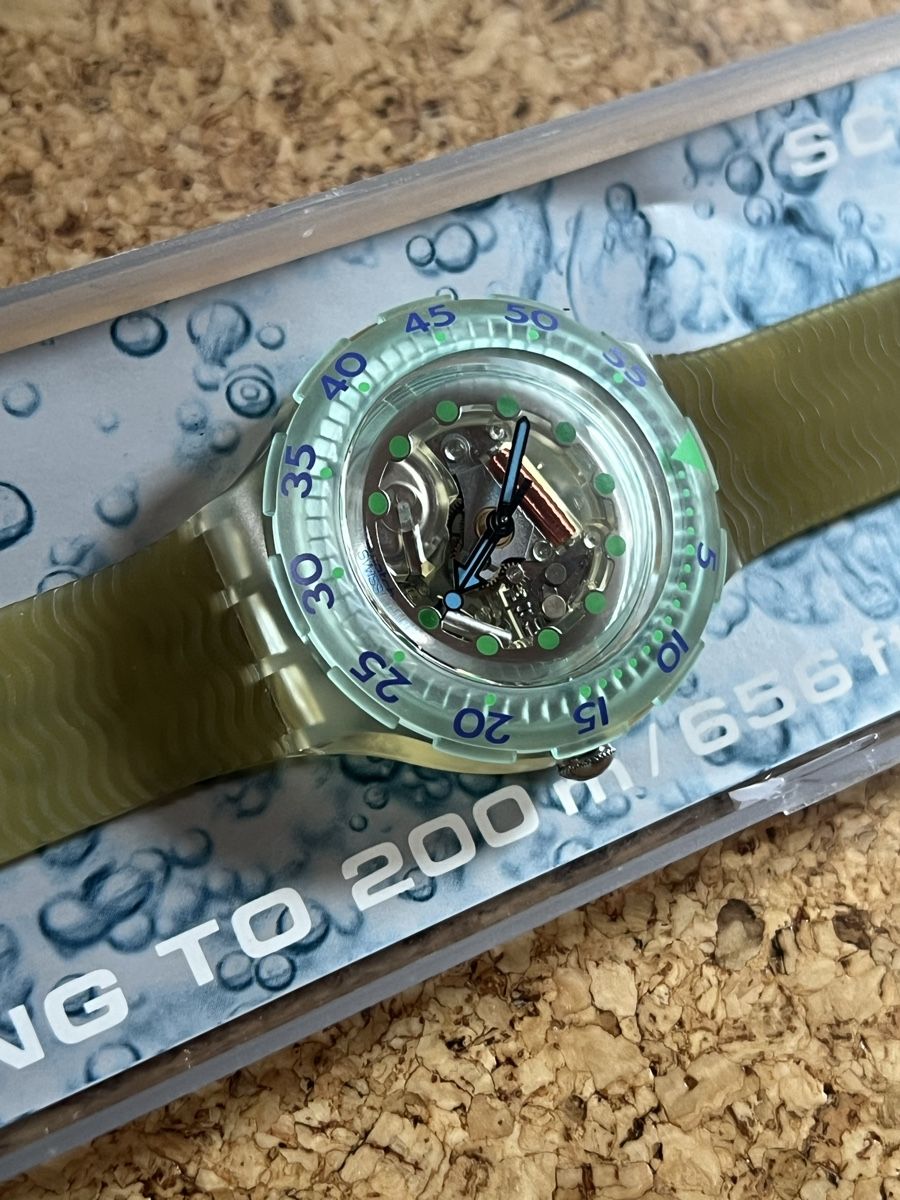 Swatch Orologi: Swatch SCUBA DIVER lightblue – Usato da Basel venduto da bellespirit