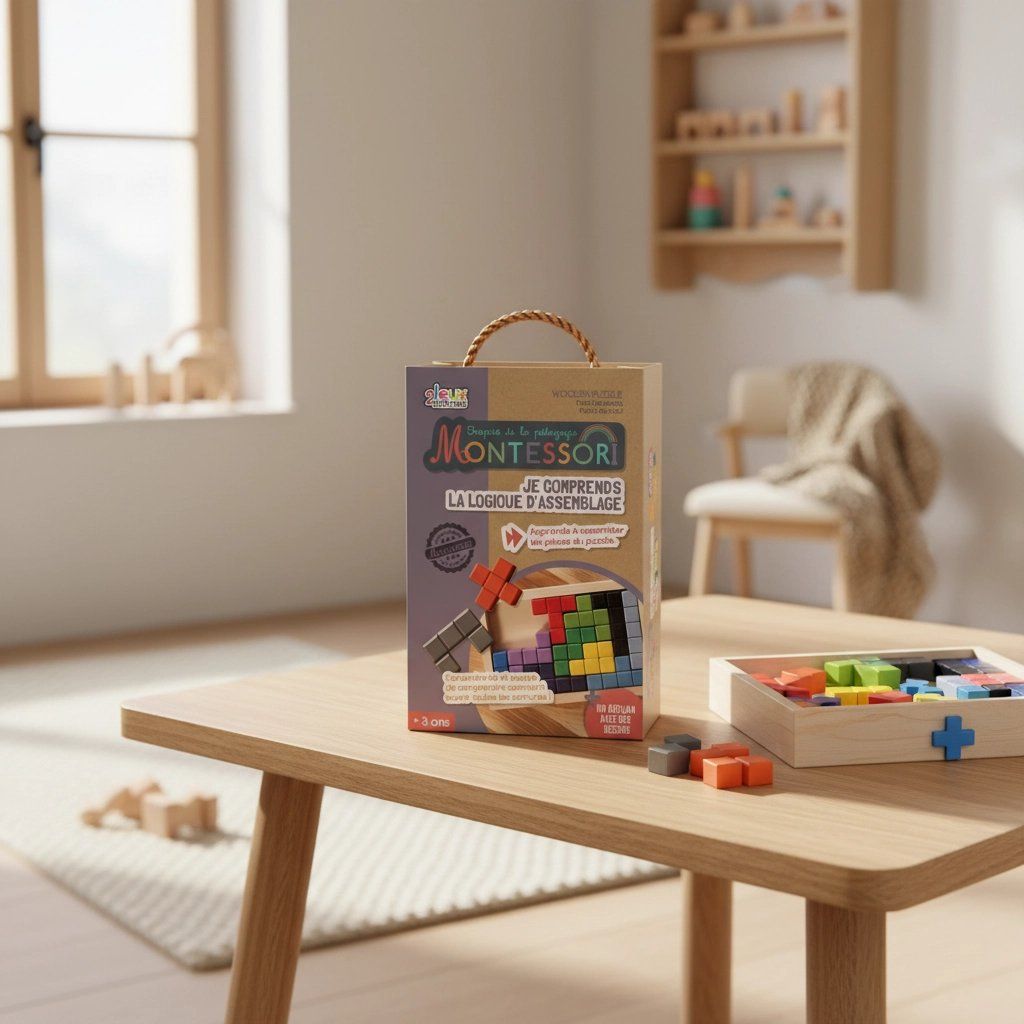 Giochi: MONTESSORI - PUZZLE EN BOIS MULTI FORME / NEUF – Nuovo e nell'imballaggio originale da Meyrin venduto da ChiaraMania 1
