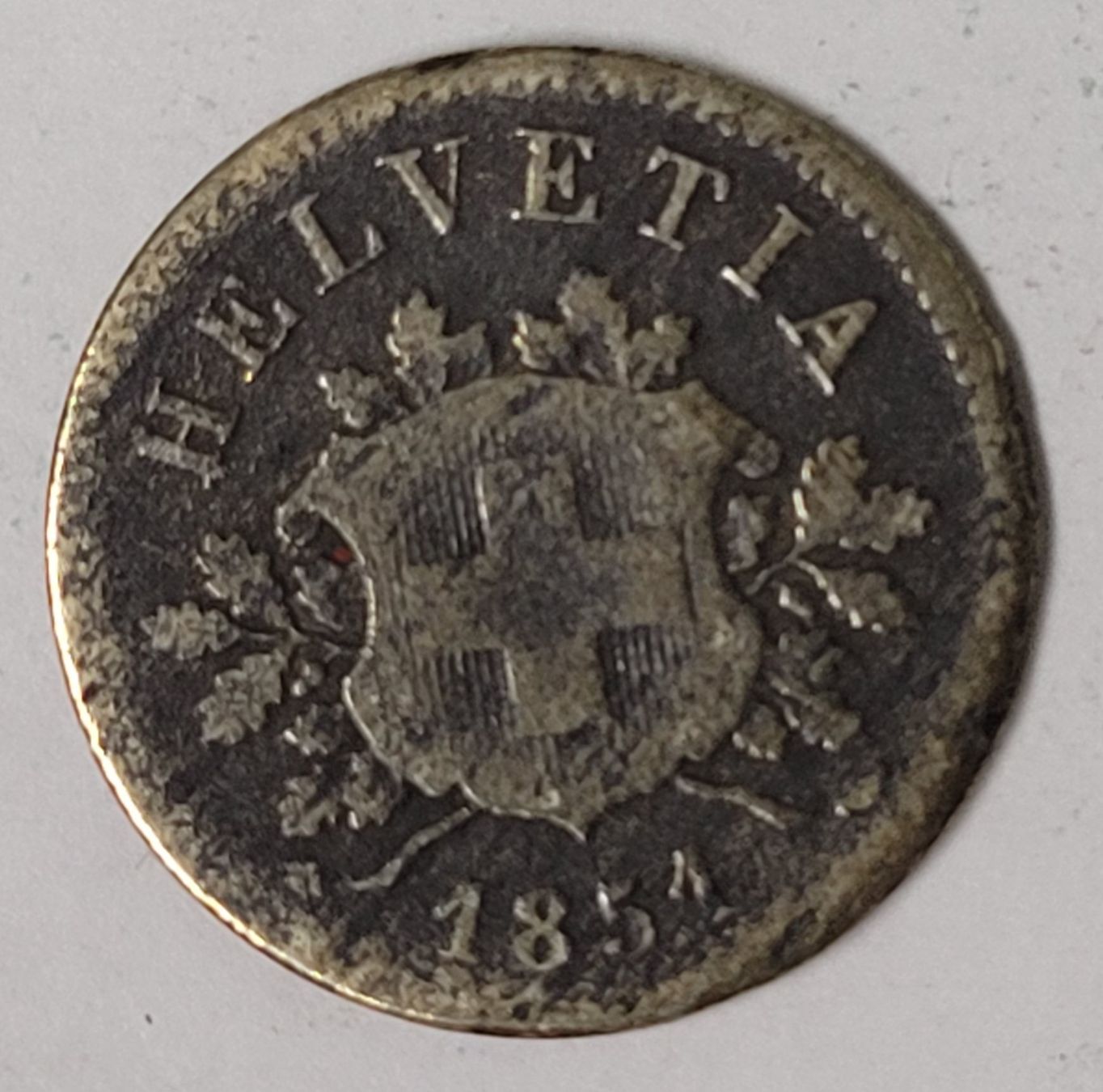 Tutti le monete: 10 RAPPEN / SCHWEIZ 1851 – Usato da Mumpf venduto da antonio_schweiz_961