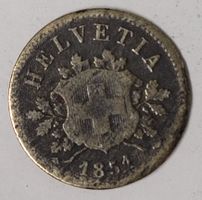 10 RAPPEN / SCHWEIZ 1851