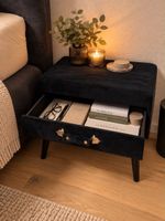 2 Designer-Nachttische Samt mit Schublade