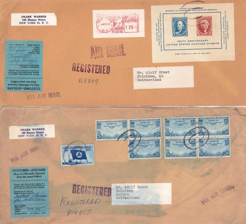 Tutti i francobolli: 6 USA-Flugbriefe – Usato da Bellach venduto da qsearch