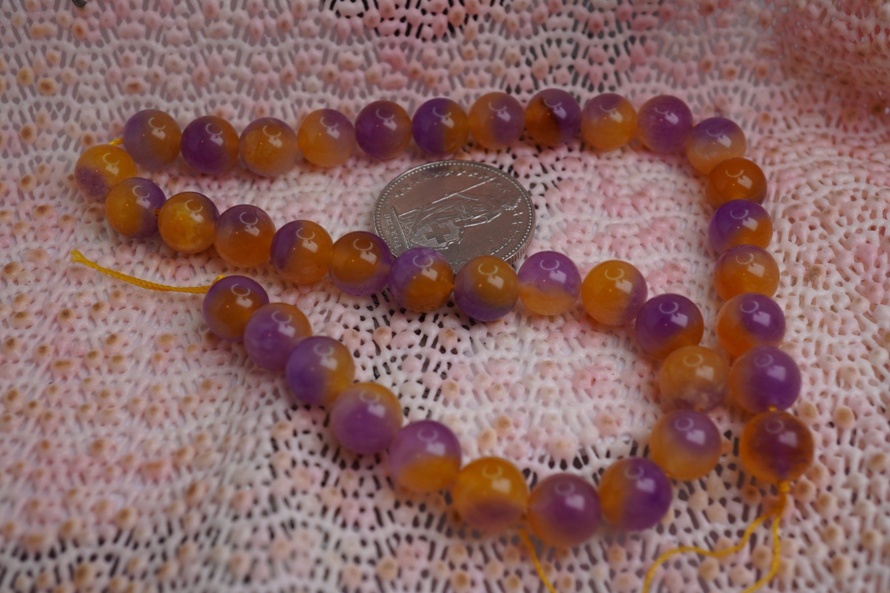 Catenine: Kugel Strang   10mm  Mandarin Amethyst    Gebrannt – Nuovo e nell'imballaggio originale da Eschenbach venduto da Fengg
