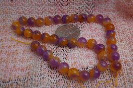 Kugel Strang   10mm  Mandarin Amethyst    Gebrannt