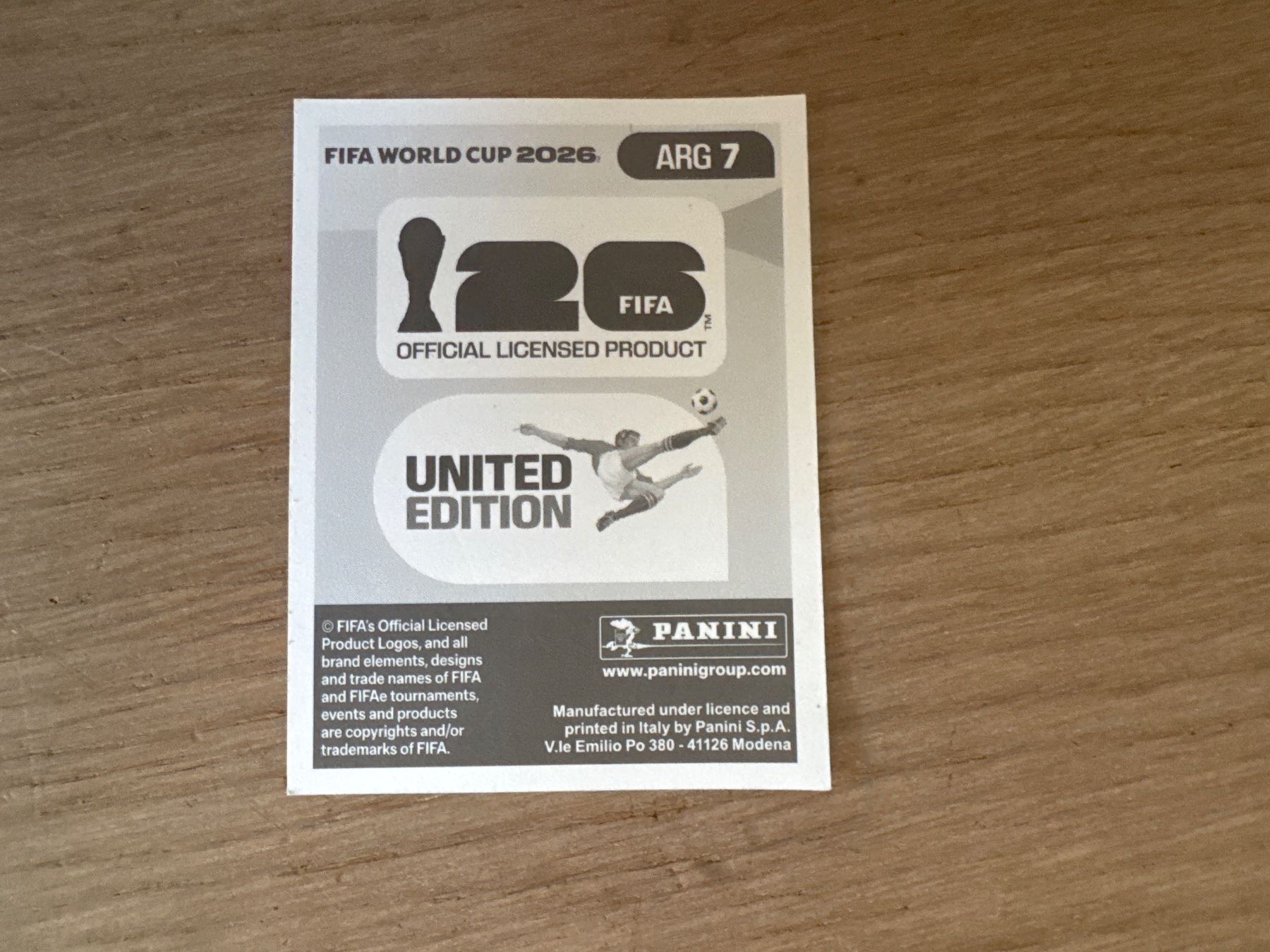 Panini Sammelbilder & Trading cards: Panini 2026 ARG 7 – Gebraucht aus Lausanne von FabienA 1