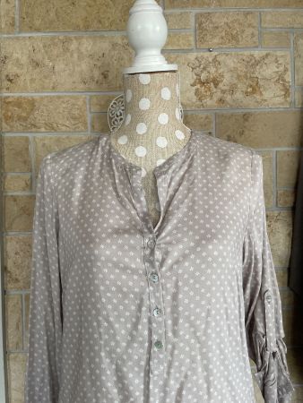 Tom Tailor Frühlingsbluse Taupe Blumenmuster, Grösse 36 Top!
