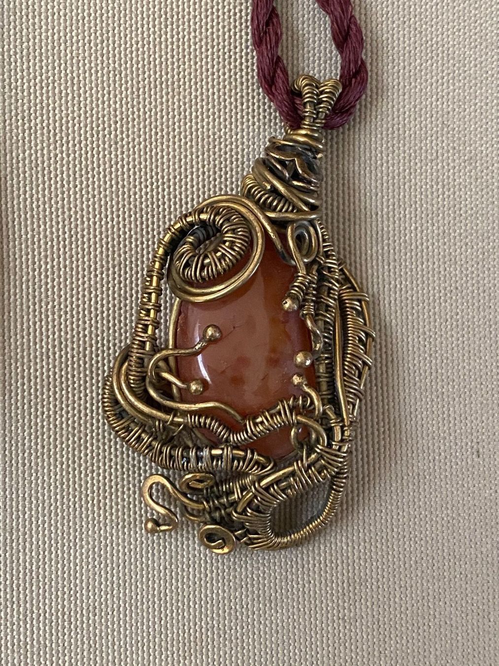 Catenine: Steinkette mit Draht – Nuovo (secondo la descrizione) da Bäretswil venduto da clothes-freak 1