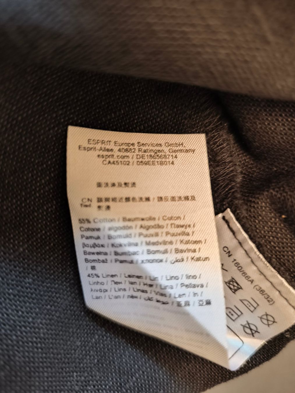Esprit Pantaloni: Pantalon Esprit Noir, Taille 38, Coton/Lin – Nuovo (secondo la descrizione) da Genève venduto da lnicoGE 7