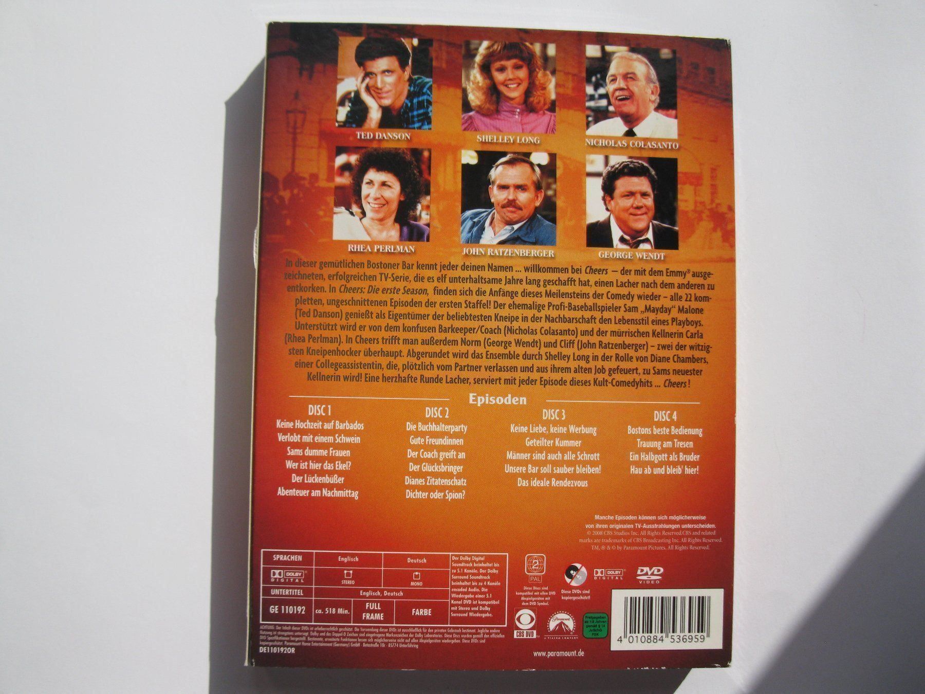 Tutti i DVDs: DVD - Cheers, Staffel 1 komplett – Usato da St. Margarethen TG venduto da Schachmatt 1