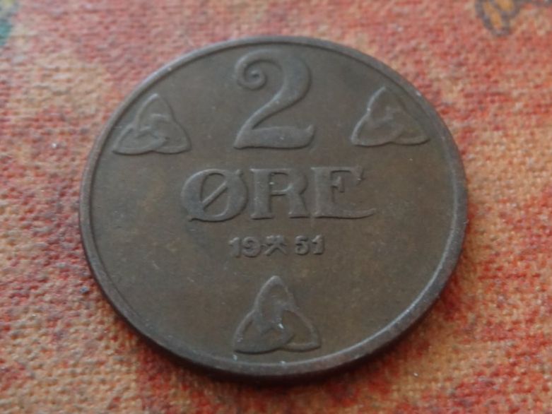 Toutes les monnaies: NORVEGE  2  ORE  1951 – D'occasion à Romanel-sur-Lausanne par Swift13