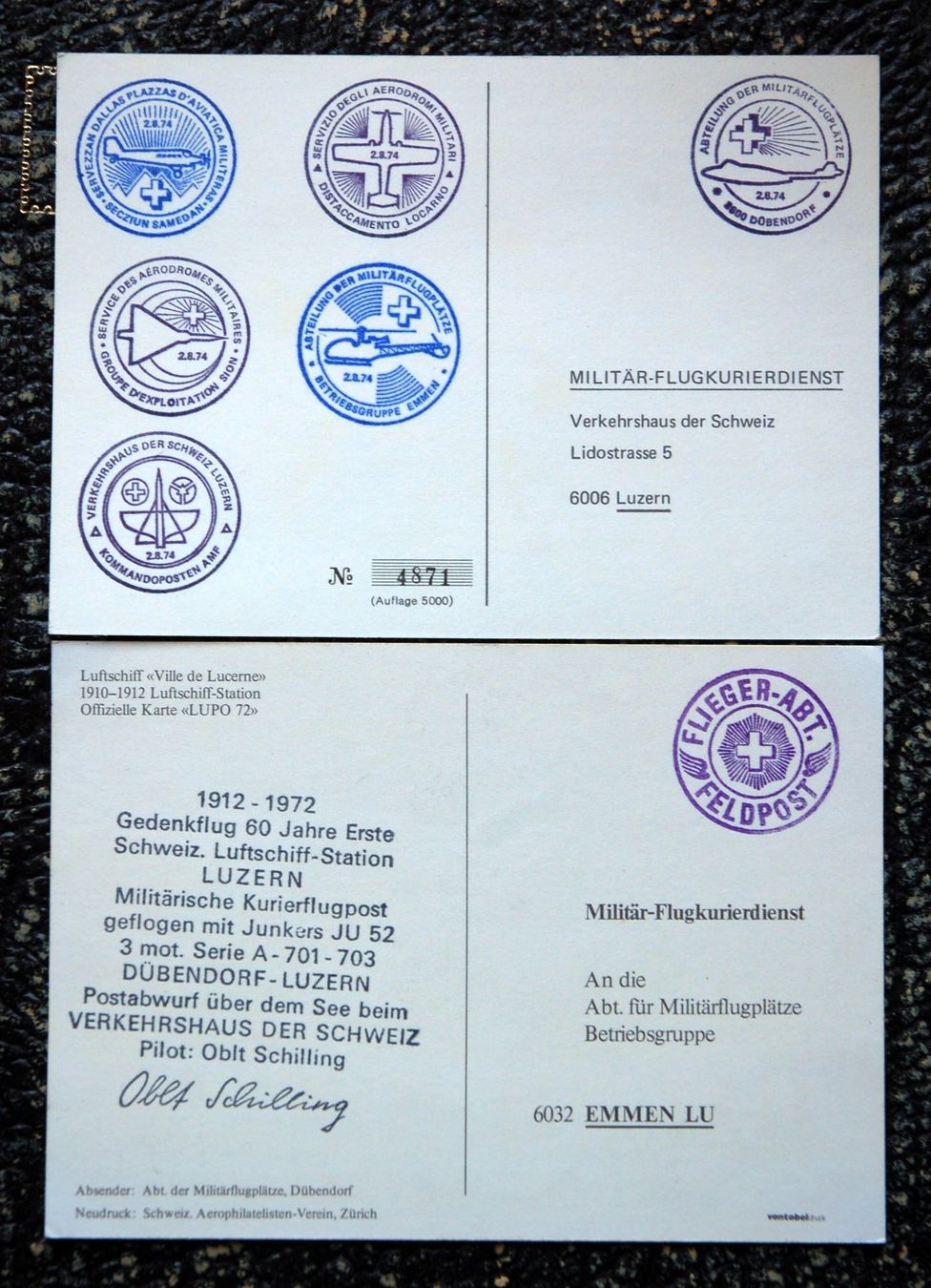 Cartoline postali: Suisse - 2 cartes militaire – Usato da Gland venduto da pas_wxw 1