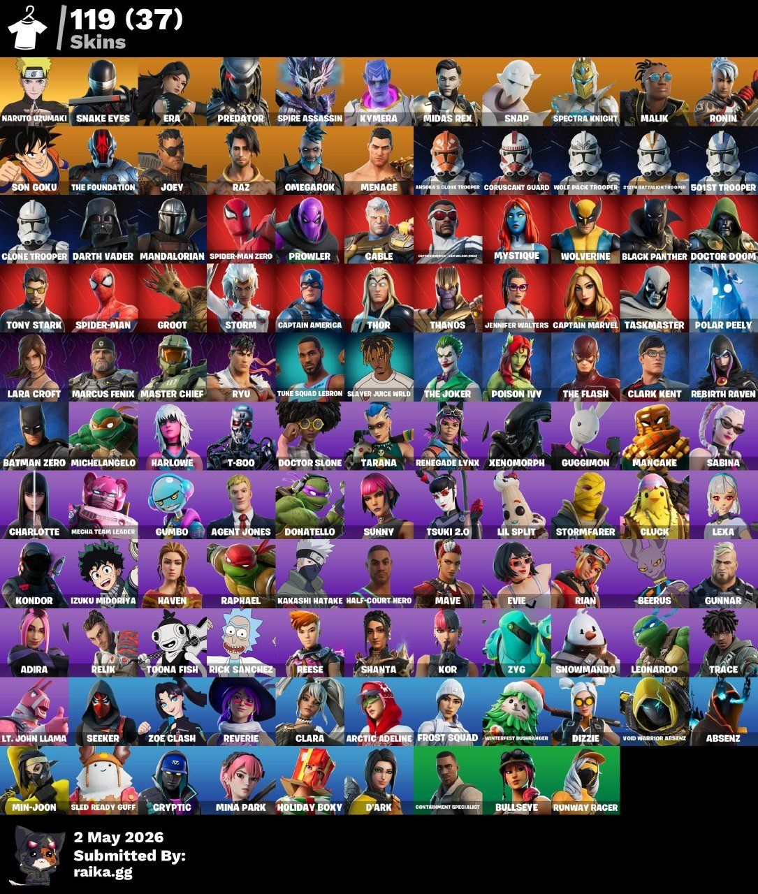 Giochi: Seltener Fortnite Account – Nuovo (secondo la descrizione) da Wangs venduto da Alili1000
