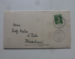 Heimatbrief - Abstempelung von Uebeschi 27.X.17