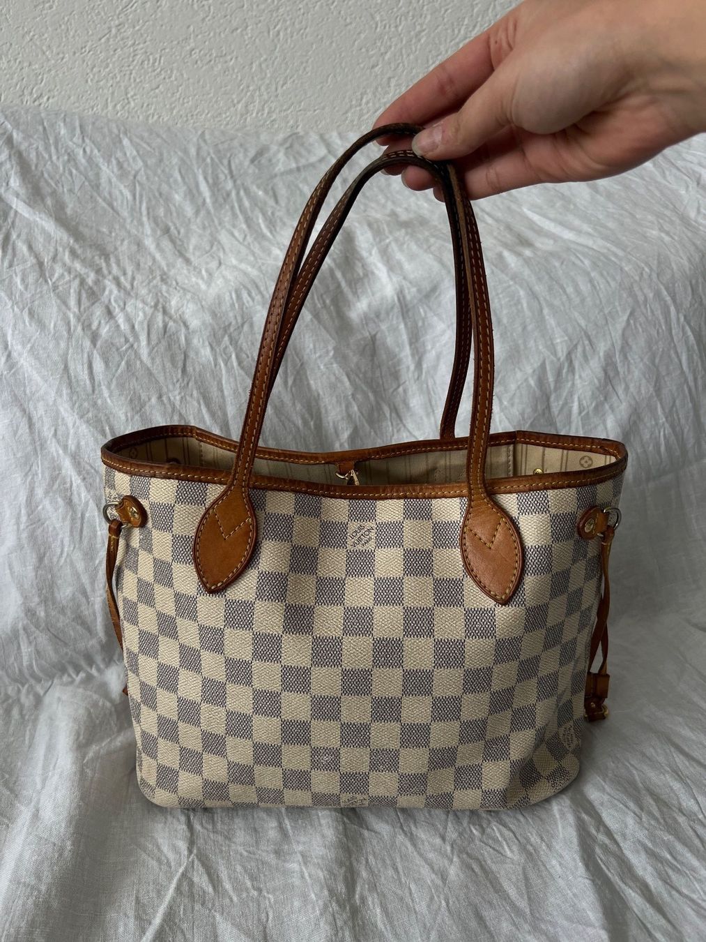 Louis Vuitton Borse da donna: Louis Vuitton Neverfull PM Damier Azur Canvas Leder – Usato da Biberist venduto da pin_ywg6 2