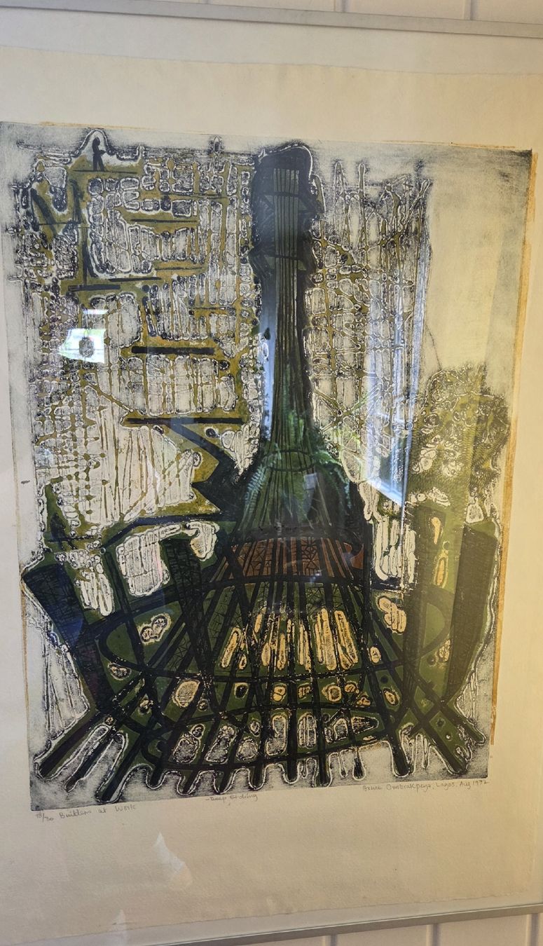 Dipinti: Bruce Onobrakpeya Builders at Work (1972)  Deep Etching – Usato da Rehetobel venduto da hobirot01 6