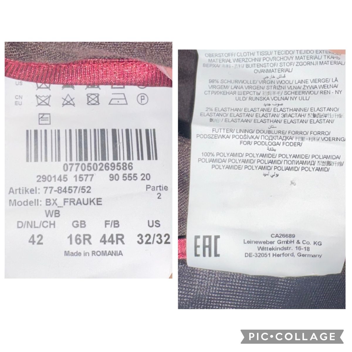 Brax Hosen: BRAX HOSE GR. 42 WOLLE neuwertig – Neu (gemäss Beschreibung) aus Unteraegeri von MH203 9