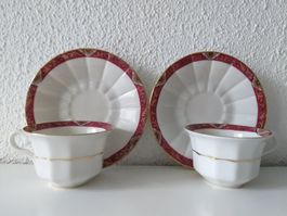 SUISSE LANGENTHAL 2 x tasses à café + soucoupes (1956)