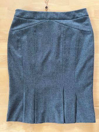 TED BAKER Damen Rock, in Gr. 2 (36/38), 98% Wolle, Grau