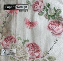 Serviette roundel of roses (1100) 2Stk.