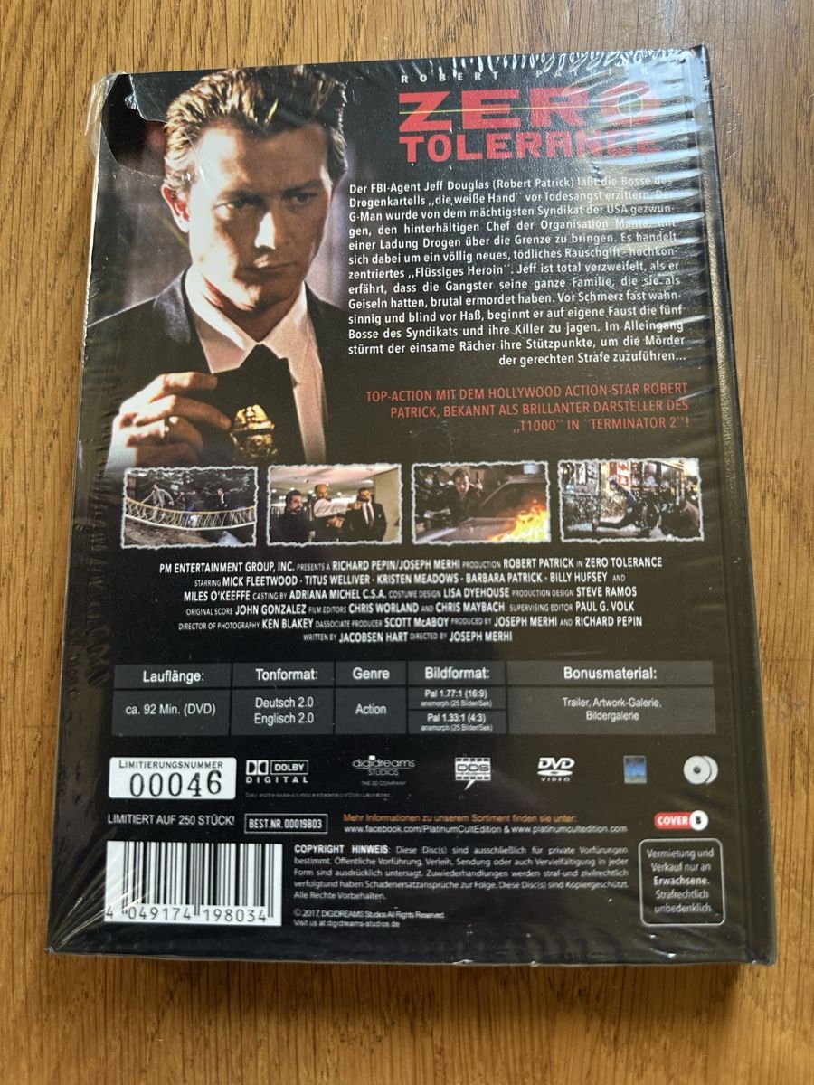 Tutti i DVDs: Zero Tolerance Mediabook, OVP ￼ – Nuovo e nell'imballaggio originale da Benken ZH venduto da Audi-erich 1