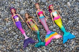 Vier Meerjungfrau Barbie Puppen