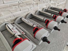 6x Viereckregner 16 Düsen Alu gebogen Rasensprenger Regner