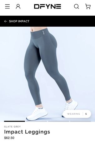DFYNE impact leggins, grau, grösse M